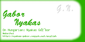 gabor nyakas business card